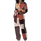 SeNight Women's Jumpsuits Elegant Business Casual Button Down V Neck Long Sleeve Strap Straight Long Pants With Pockets