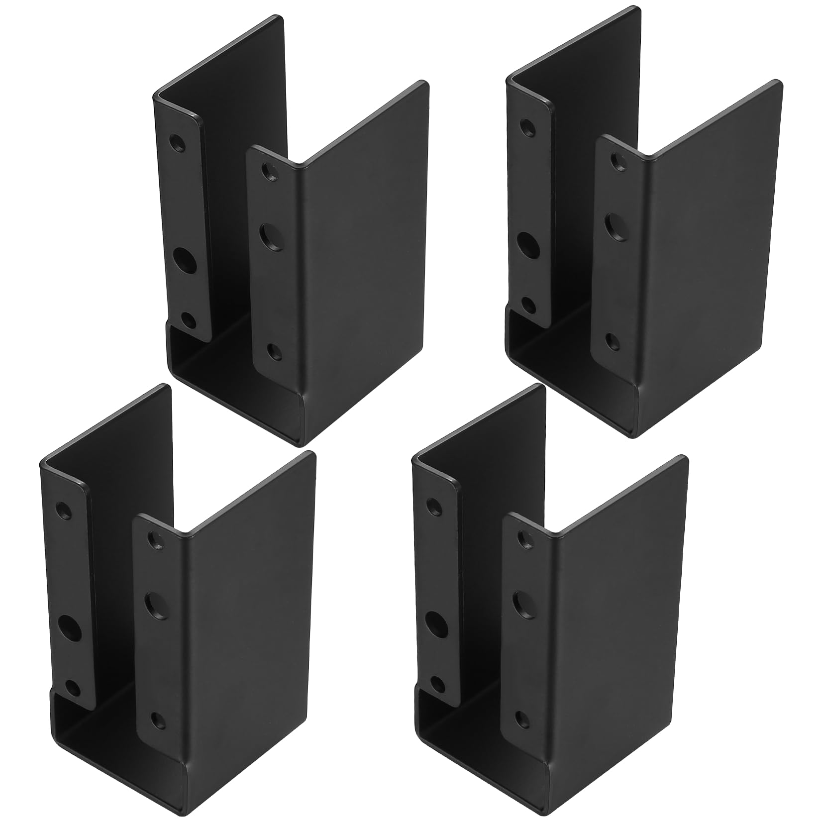 Photo 1 of 2x4 Joist Hanger, 4 Pcs Concealed Joist Hanger, Concealed Flange Light Joist Hanger, Concealed Face Mount Joist Hanger Joist Brackets Fit Standard 2x4 Beam Wood Fence Rail, Actual Size 2"x4"