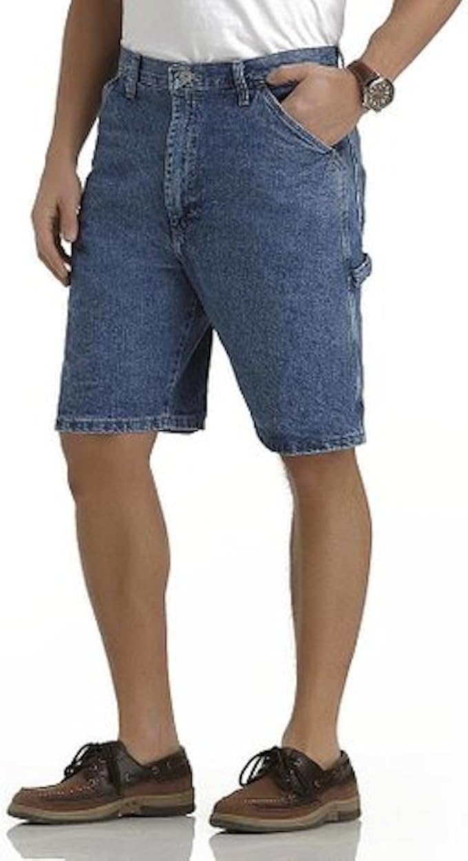 wrangler men's denim carpenter shorts