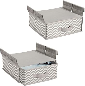 Amazon Com Mdesign Soft Fabric Over Closet Shelving Hanging