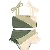 babygoal Baby Toddler Girl 2-Piece Swimsuit, Summer Beach Swimwear Bathing Suit 12M-5T