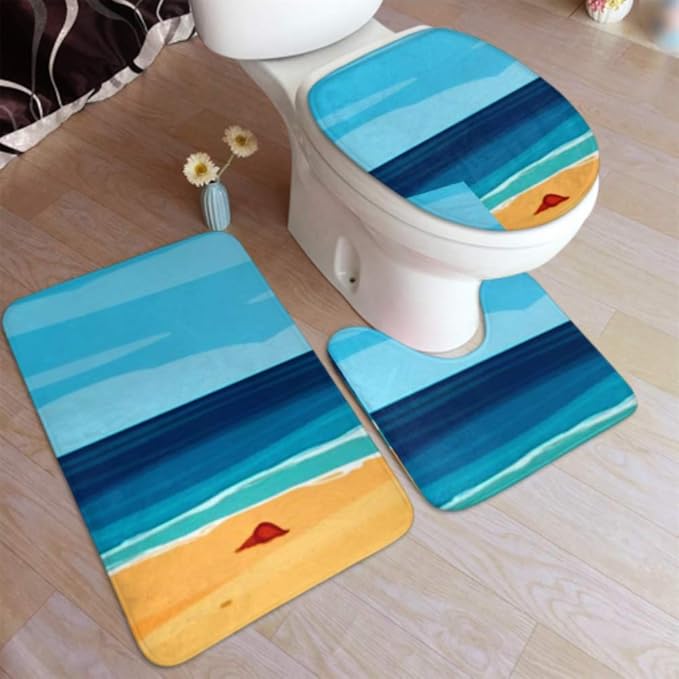 Alfombra de baño, Alfombras de baño, Tropical Blue Sea Sand Beach