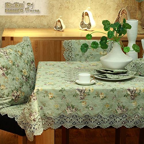 European-style Coffee Table Cloth, Fabric Tablecloth,Pastoral Lace Embroidered Lace Table Cloth-A 85x85cm(33x33inch)