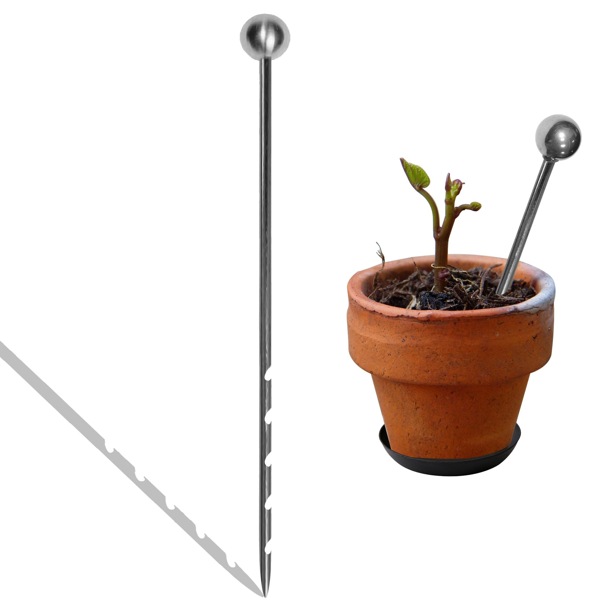 Photo 1 of 10" Soil Probe for House Plants Stainless Steel Garden Soil Sample Probe No Batteries Required Moisture Meter Soil Probe Rod for Plant Garden Farm Soil Sampling