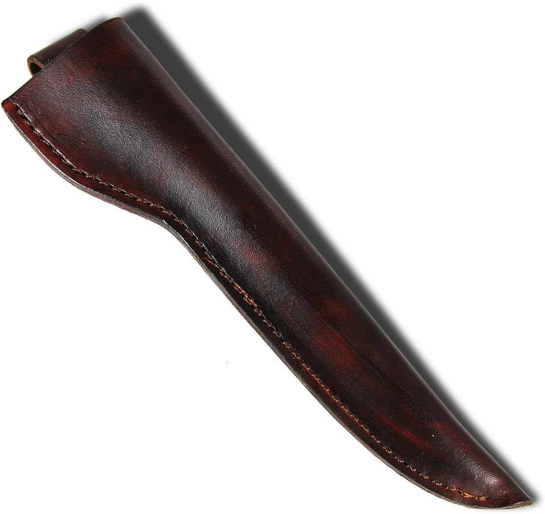 USA Knifemaker Finished Sheath Style #1 -Brown Leather - for Fillet Knives with up to 8” Blades