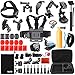 BAXIA TECHNOLOGY 44-in-1 Accessories for GoPro Hero 6 5 Session 4 3+ 3 2 1 Black Silver SJ4000/5000/6000, Sports Camera Kits for Xiaomi Yi/AKASO/WiMiUS/Lightdow/DBPOWER/APEMAN/Aokon/ANART