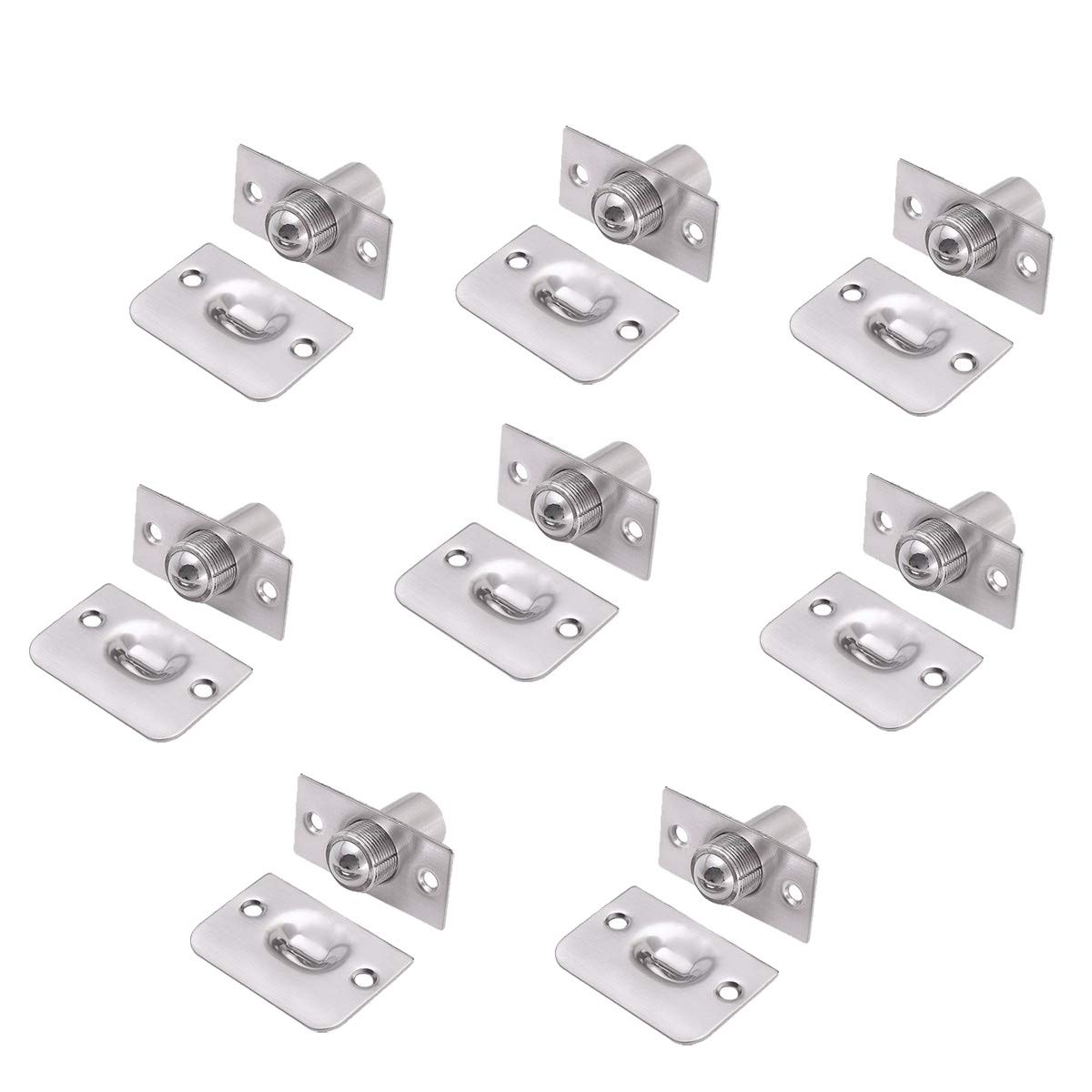 Set of 8 NUZAMAS Door Ball Latches, French Door Ball Latches, Cabinet Catch Strong Door Catches for Wardrobe Door Invisible Cupboard Closure