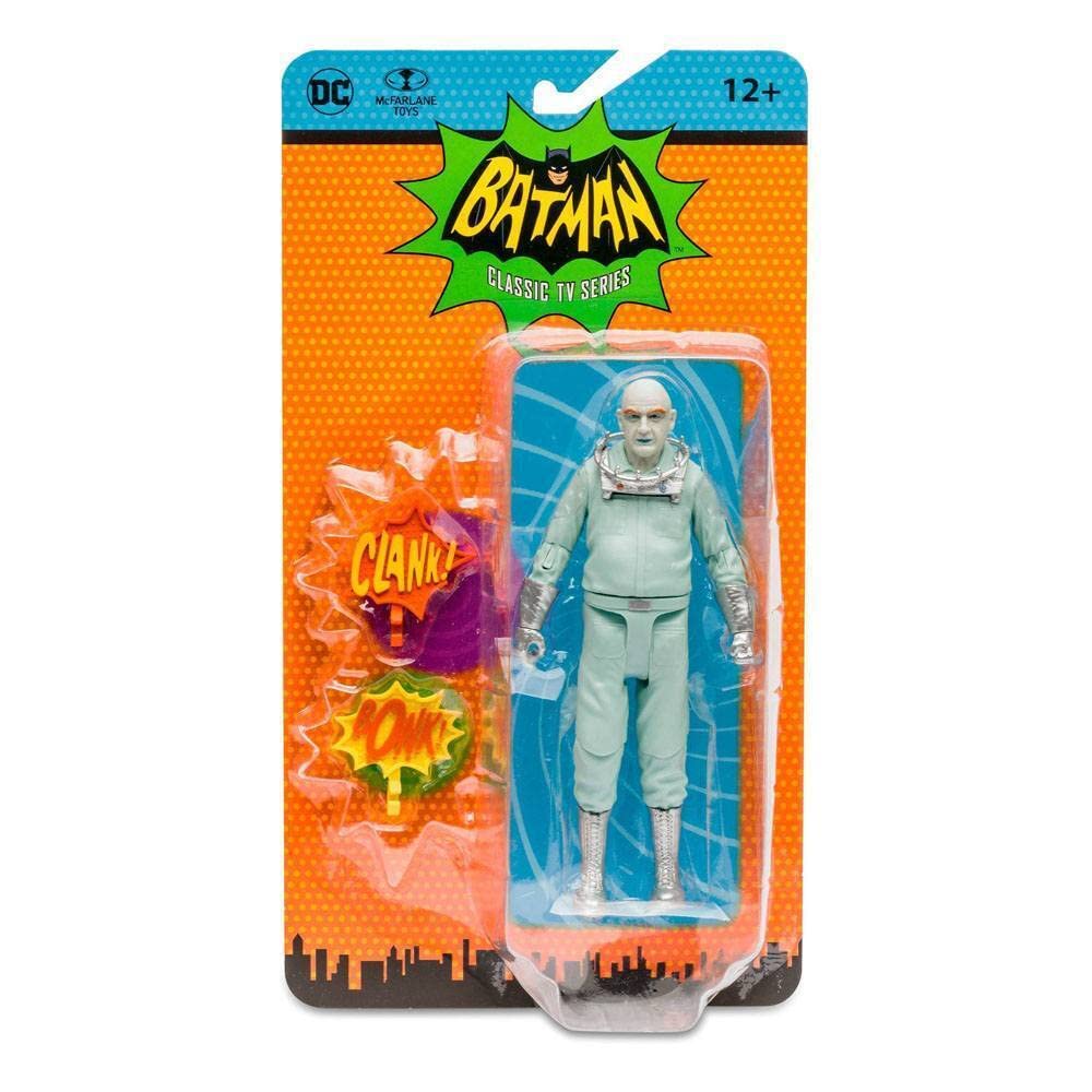 McFarlane Toys, DC Multiverse, 5-inch DC Retro Mr. Freeze (Otto Preminger) Action Figure with Action Word Bubbles, Collectible DC Retro 1960's TV Figure – Ages 12+