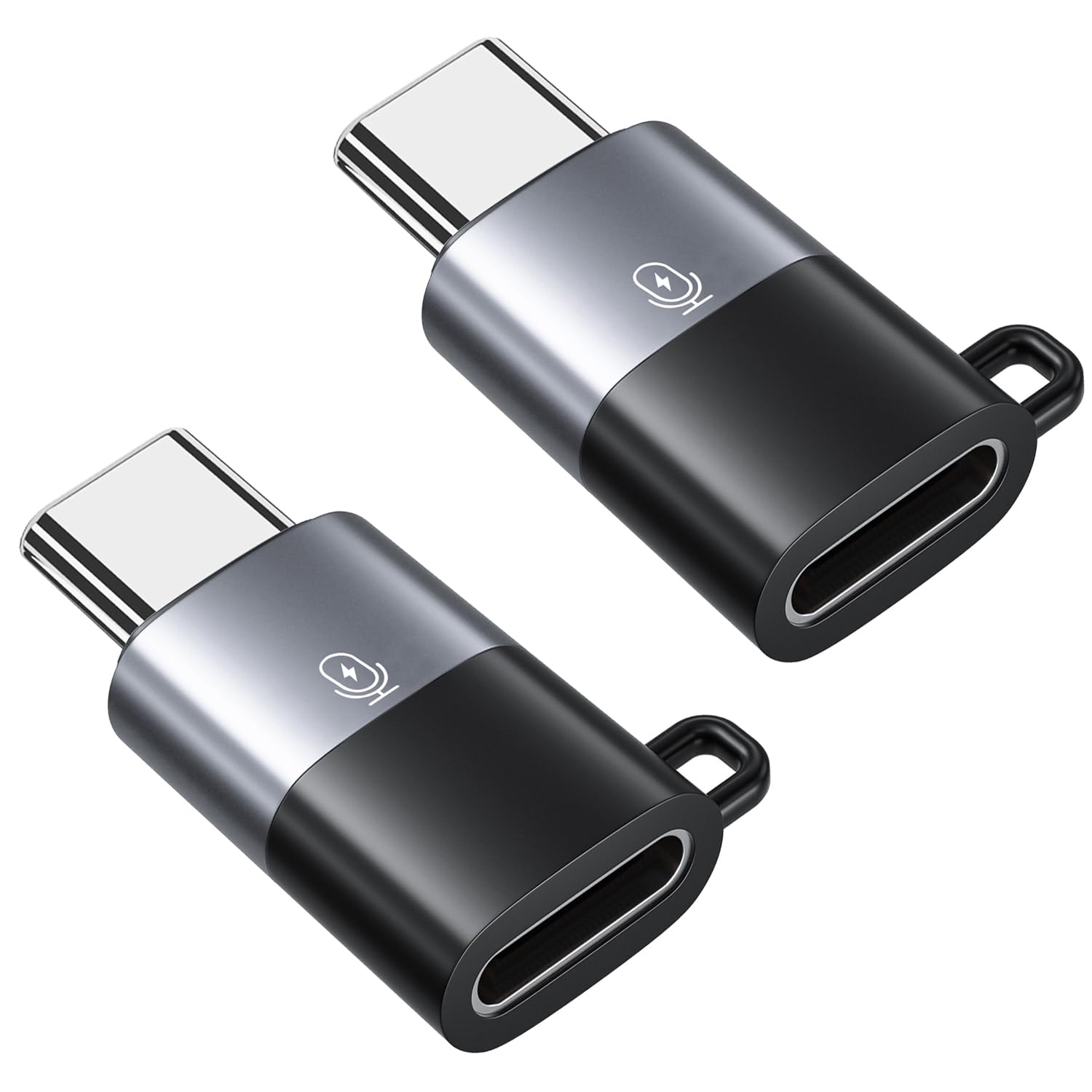 Photo 1 of AreMe 2 Pack USB C to Lavalier Microphone Adapter, Type C Male Converter for iPhone Wireless Lavalier Microphone, iPhone 16/15 Series, iPad Air/Pro, Not for Headphone and Data (Black+Grey)
