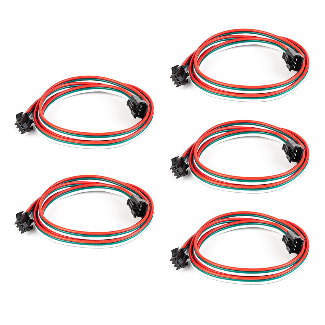 BTF-LIGHTING 3 Pin 20AWG JST SM LED Connector 5pcs/Pack Male Female Connector with 0.5m Cable for WS2812B WS2811 WS2814 SK6812 FCOB WS2811 IC LED Strip without Soldering Controller Wire