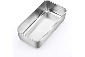 P&P CHEF 9 inch Loaf Pan, Stainless Steel Bread Baking Pan, Metal Bakeware For Bread Cake Toast Meatloaf Lasagna, Healthy & Non Toxic, Brushed Surface & Easy Clean, Oven & Dishwasher Safe