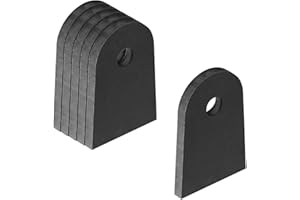 Fanmao 6 Pack Weld-On Tabs, Flat Chassis Shock Mount Tabs, 3-1/2" Height, 1/2" Hole, 5/16" Thick
