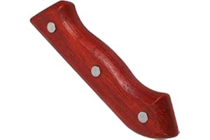 ABOOFAN Kitchen Knife Handle Replacement Kit with Rivets, Ergonomic Red Rosewood Chef Cutter Grip for Knife