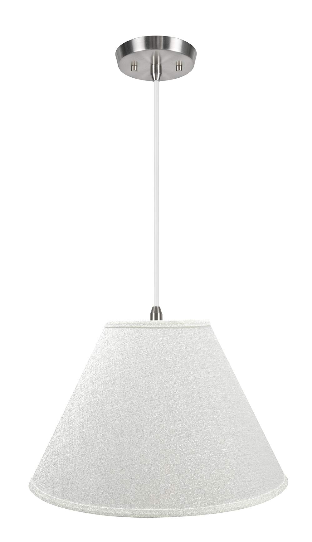 Photo 1 of Aspen Creative, White, 72773-11 Hanging Ceiling Two Pendant Light with Transitional Hardback Empire Fabric Lamp Shade, 18" Width