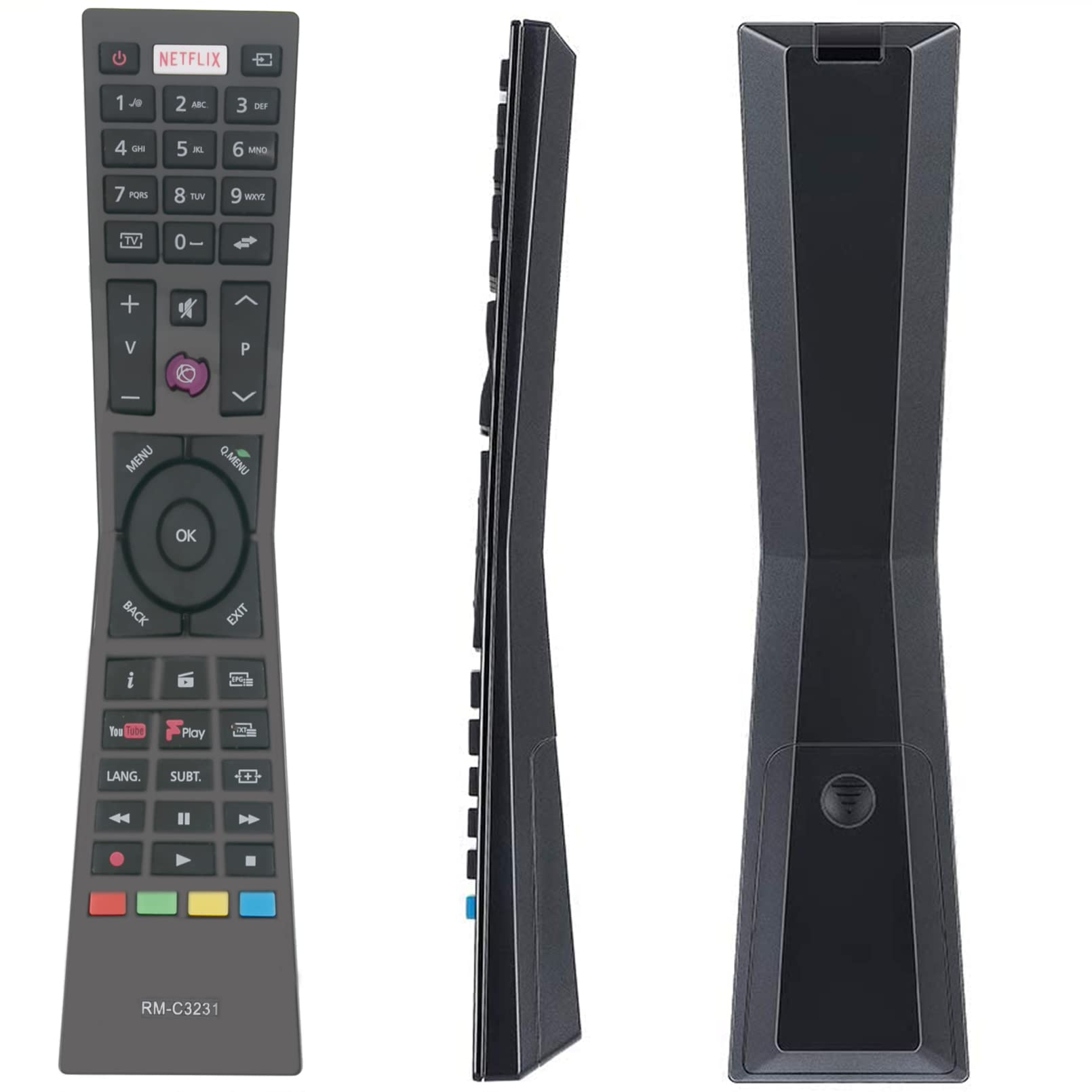 VINABTY RM-C3231 Replacement Remote Control fit for JVC 4K LED TV LT-32C670 LT-32C661 LT-24C660 LT-24C661 LT-32C660 LT-24C656 LT-24C660(C) LT-32C666 LT-32C671 LT-40C680 LT-40C755(C) LT-40C860