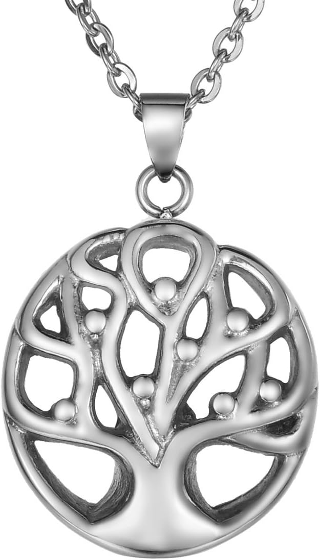 Valyria Tree of Life Cremation Jewelry Keepsake Memorial Urn Locket Necklace