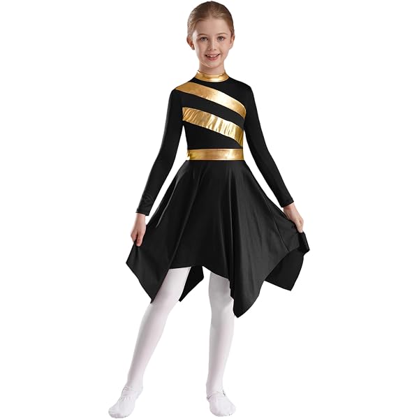 Amazon.com: Agoky Liturgical Praise Dance Worship Swing Dress for Girls  Metallic Gold Color Block Choir Robe Church Dancewear Black 6 Years :  Clothing, Shoes & Jewelry