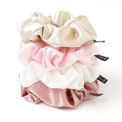 Scrunchies Women Hair Ties Big Silk Satin Scrunchy Hair Bands