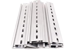 Erayco 20 Pieces DIN Rail Slotted Aluminum RoHS 7.5" Inches Long 35mm Wide 7.5mm High