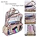 Clear Backpack for Women and Men Fit 15.6 inch Laptop See Through College School Bag for Student Cute Bookbag for Kids Girls Boys Transparent PVC Knapsack Daypack for Travel Work Gym Hiking,Rose Gold
