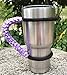 MOCE Handmade Paracord Handle for 30 oz. Tumbler, Purple/White