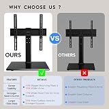 BONTEC Universal TV Stand 24–60 Inch TV Table Top Pedestal 45kg 400x400 VESA view 2