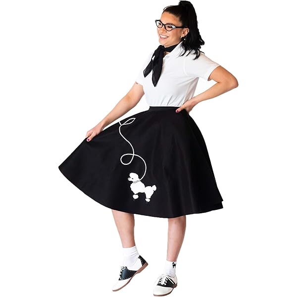 Amazon.com: Hip Hop 50's Shop 1950s Adult Poodle Skirt Costume for