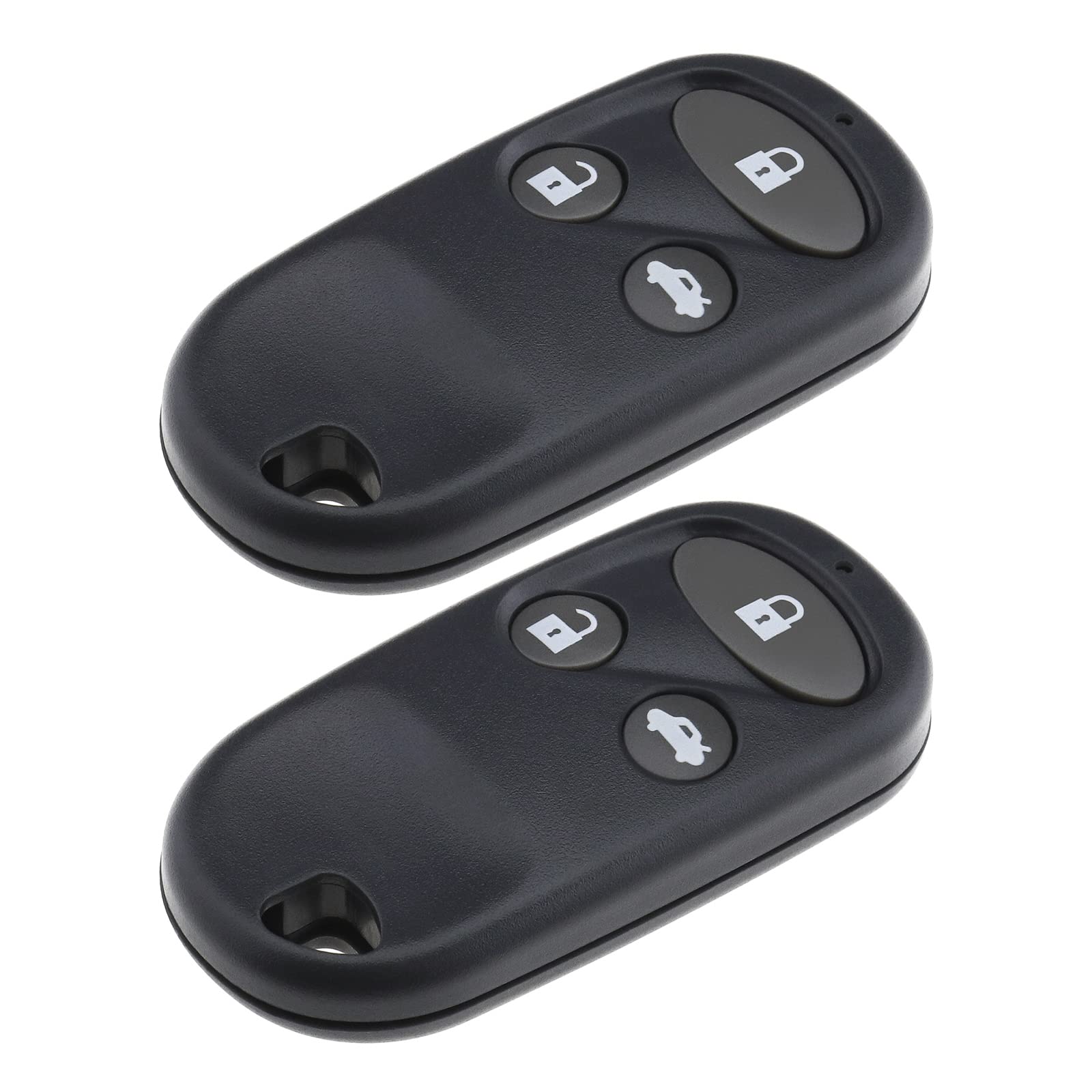 EMSea 2Pcs Remote Key Shell Replacement Compatible with Honda Civic CRV Accord Jazz etc 3 Button Remote Key Fob Case ABS Grey