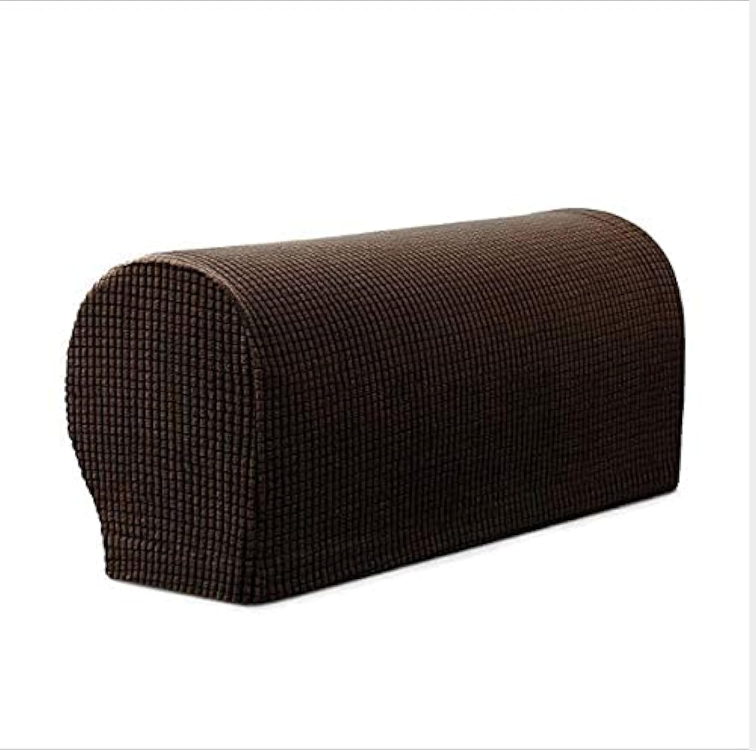 Arm Rest Covers Set, Pack of 4 Stretch Armchair Covers Soft Polyester Arm Caps Non Slip Furniture Protector For Chair, Sofa, Couch (Dark Coffee)