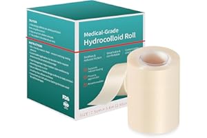 Hydrocolloid Roll Hydrocolloid Bandages for Wound Care 3'' x 11.8ft Self-Adhesive Patch Bandage Waterproof Cut-to-Size First 