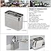 Kitchen Utensils Drying Rack 2 Compartments Stainless Steel Square Spoon Knife Fork Case Organizer Storage Stand Holder Silver
