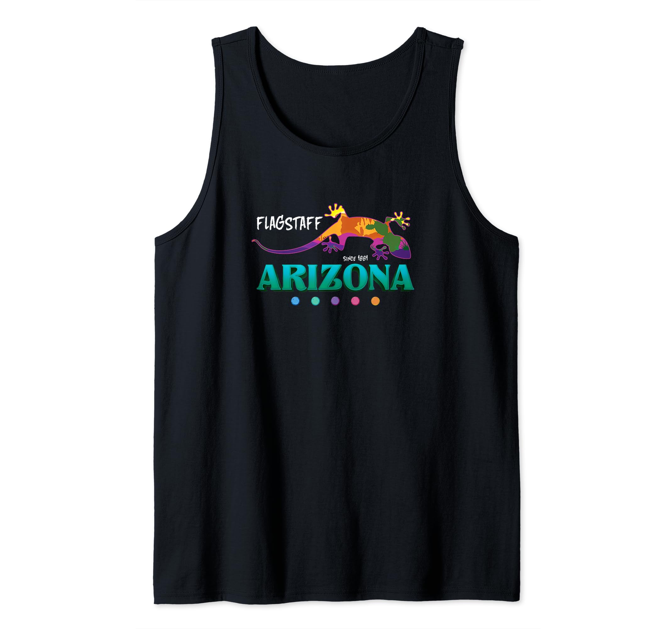 Flagstaff Arizona USA Desert Gecko Lizard Vacation Souvenir Tank Top