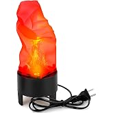 Bestview 3D Artificial Fake Fire Flame Light,LED Effect Light Fake Campfire Lamp, Realistic Simulated Prop Flame Lamp for Halloween Christmas Party Festival Decoration