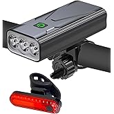 Bike Lights for Night Riding USB Bike Light Set, Bicycle Front Headlight and Back Taillight, 3/5 Light Modes,for Road Cycling