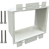 iMBAPrice IMBA-BE2 (UL Listed) 2-Gang Non-Metallic Electrical Power Outlet Box Extender for Power Switch Receptacles Accessor