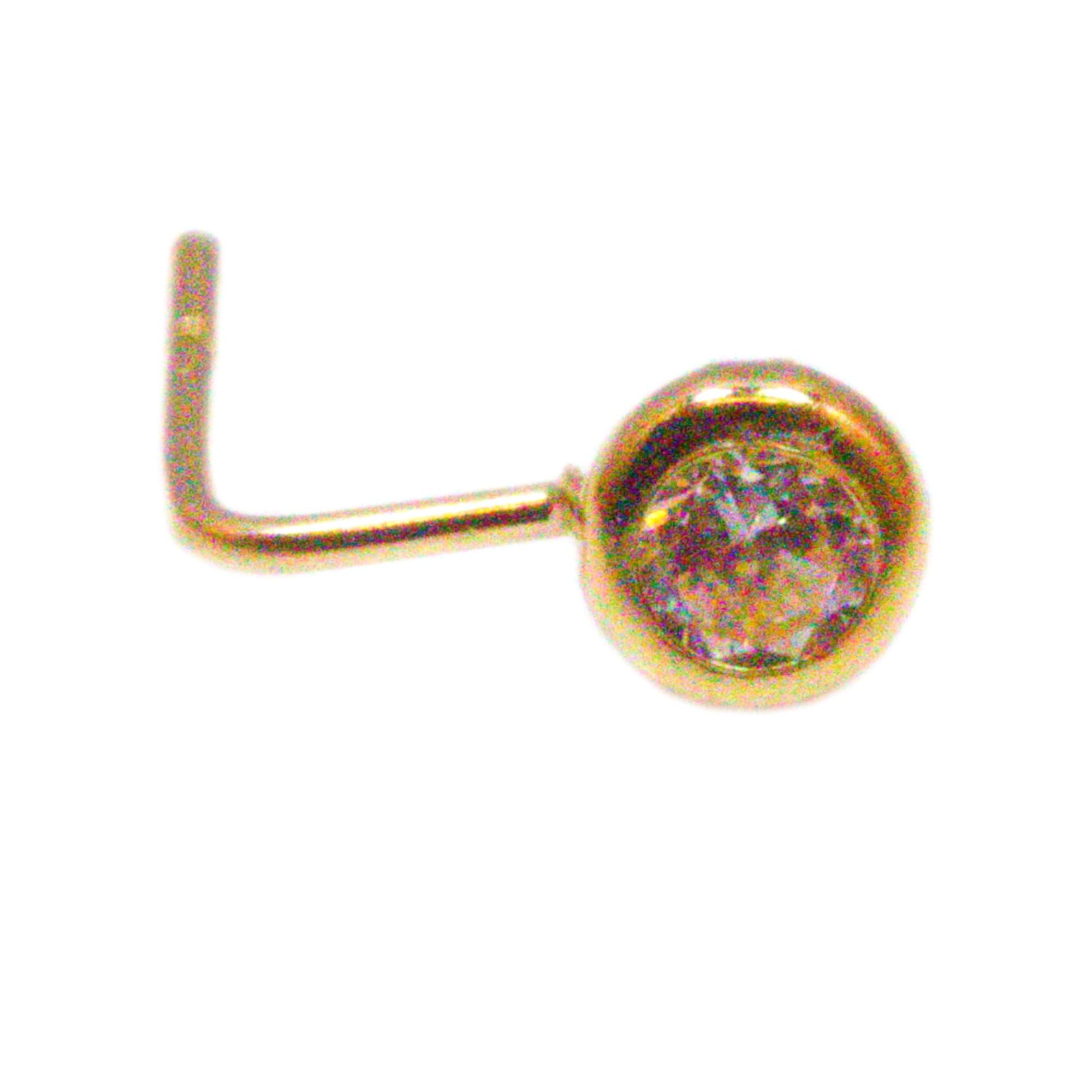 Arranview Jewellery 2 mm round CZ nose stud in 9ct yellow gold