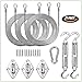 ColourTree Hardware Kit Set for Triangle Sun Shade Sails Canopy, Easy-Tensioning, 316 Military-Grade Stainless Steel(6 Inch Hardware Kit + Cables)
