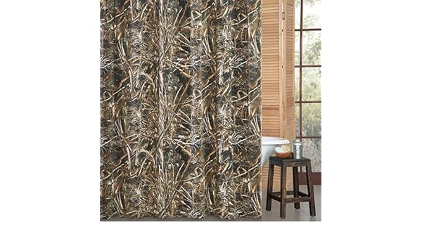 Amazon Com Max 5 Camo Shower Curtain Camouflage Nature Wildlife