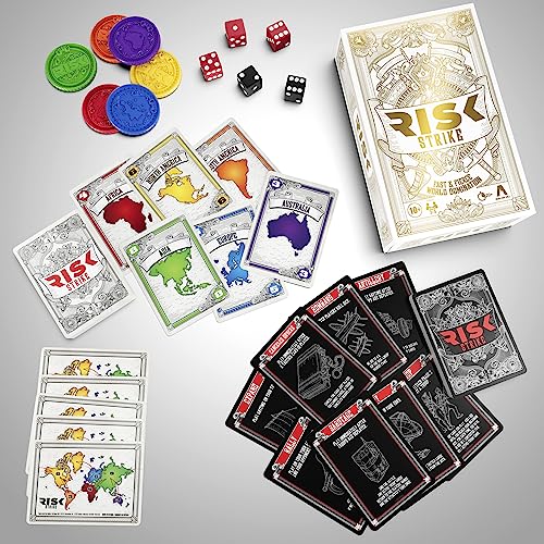 Hasbro Gaming Risk Strike Cards and Dice Game for Adults, Teens, and