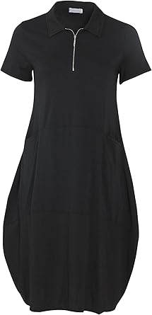 Paprika Femme Grandes Tailles Robe Boule Col Zippe Col Chemise Manches Courtes Paprika Amazon Fr Vetements Et Accessoires