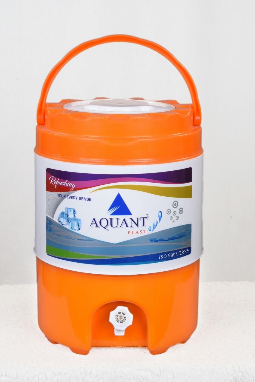 Insulated Travelers Cool Water Jug 4 Gallon Orange n White Color