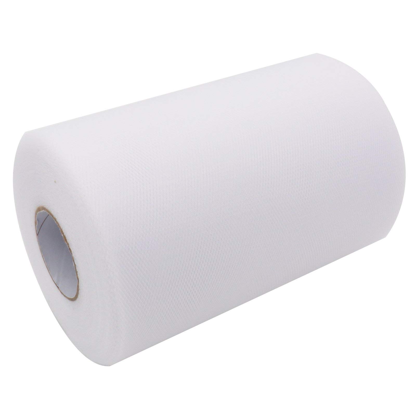 BITFLY 6 Inch x 91.4m (300FT) Tulle Roll Spool Crochet Tube Top Tutu Party Wraping Crafts Bridal Bow Skirt Dress Wedding Decor Sewing Crafts Fabric Party Decoration Bow Ribbon Table Sashes โ image 1