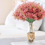 Uhky 6 Pcs Artificial Baby Breath Gypsophila Flowers Pink Real Touch view 2