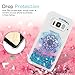 S8 Plus Case, Galaxy S8 Plus Case, Liquid Glitter Case Bling Shiny Flowing Moving Pink Love Hearts Cover Clear Ultral Slim Protective TPU Bumper with Stylus Pen Plug Dust ZSTVIVA - Red Rose Flowers