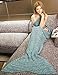 LAGHCAT Mermaid Tail Blanket Knit Crochet and Blanket for Adult, Sleeping Bags (35.5