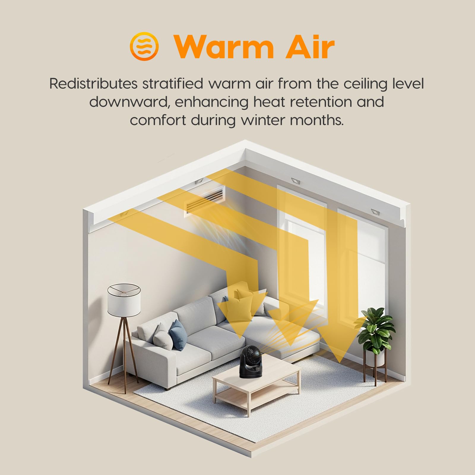 IRIS USA WOOZOO Desk Fan, Oscillating Table Air Circulator, 3 Speeds, 32ft Max Air Distance, 112° Adjustable Tilt, 27.5db Quiet Motor, Small Fan for Bedroom, Office, Dorm, Black