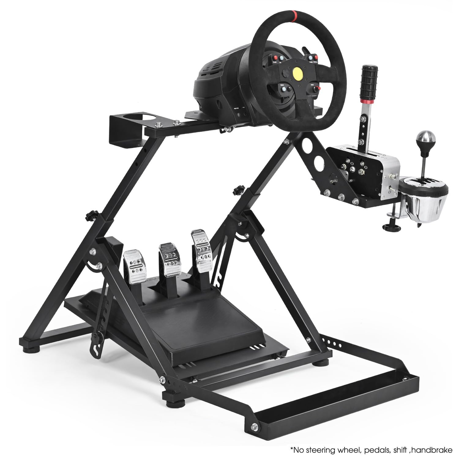 Marada X-shaped Sim Racing Wheel Stand Height Adjustable & Foldable simulator stand Fits for Logitech G29 G920, for ThrustmasterT300 T248, for Moza R3 R5,Gaming Wheel Pedals NOT Included