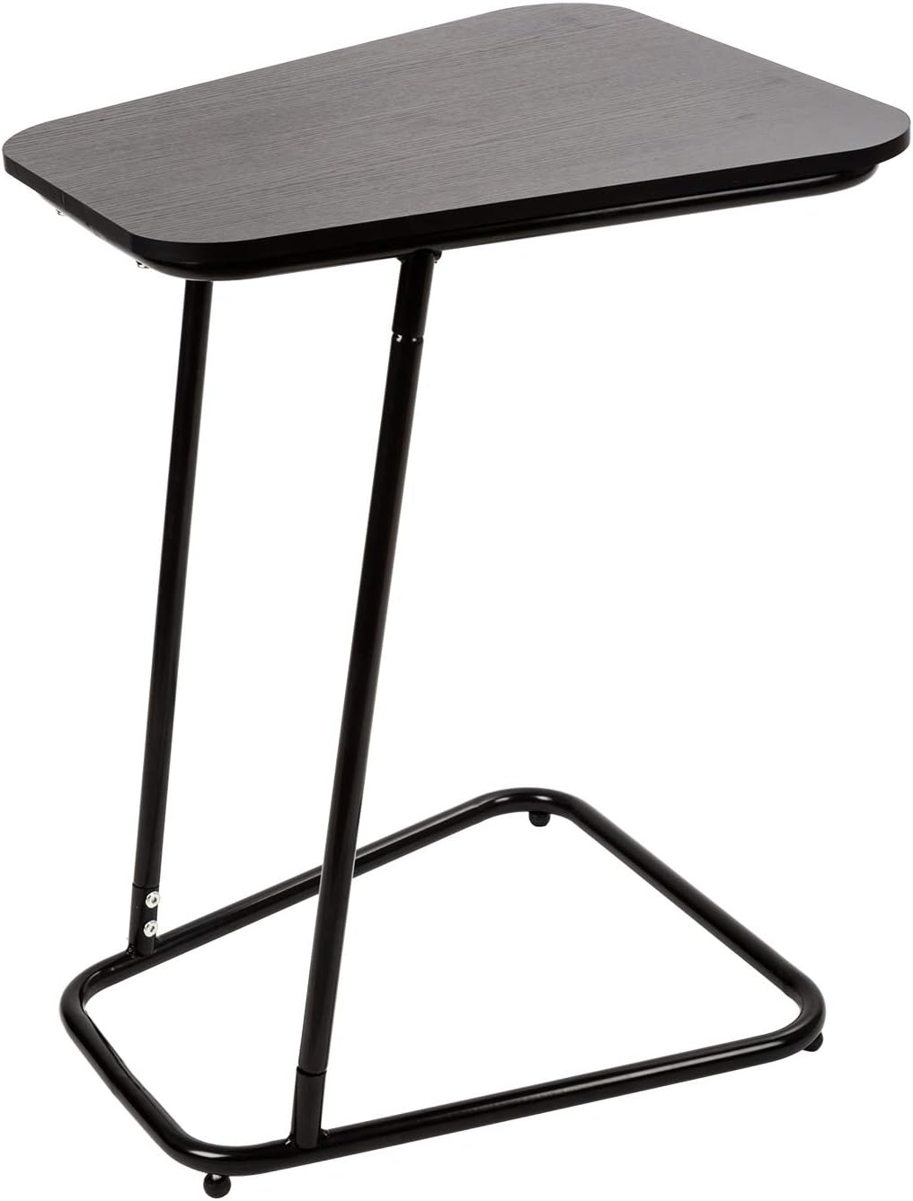 BarleyHome Side Sofa Table, Tray Table End Table Snack Table Laptop Table Bedside Desk, Black