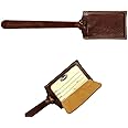 Floto Leather Luggage Tag,Vecchio Brown,one size