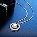J.Rosée Simulated Pearl Necklace for Woman, with 925 Sterling Silver and 3A Cubic Zirconia Love Around You 18
